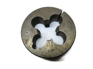 Matrice Invernale 1-1/8-12 Acciaio Alta Velocità Tonda Regolabile 3" Tonda USATA 1-1/8"-12 - Foto 1 di 6