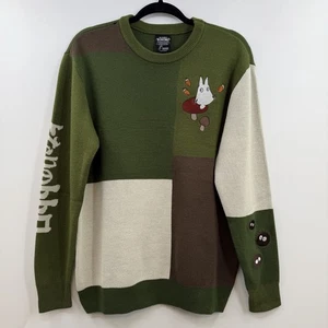 Our Universe Studio Ghibli My Neighbor Totoro Patchwork Knit Sweater SM green - Picture 1 of 10