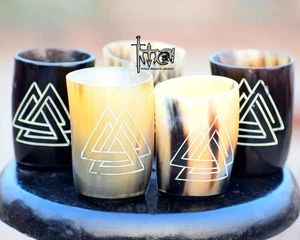 Viking Drinking horn shot Glasses set of 5 pcs GOT drinking beer glasses - Picture 1 of 3
