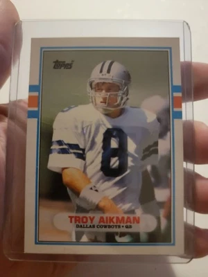 Troy Aikman 1989 Topps Traded Rookie Card - RC #70T - DALLAS COWBOYS - Image 1 of 2
