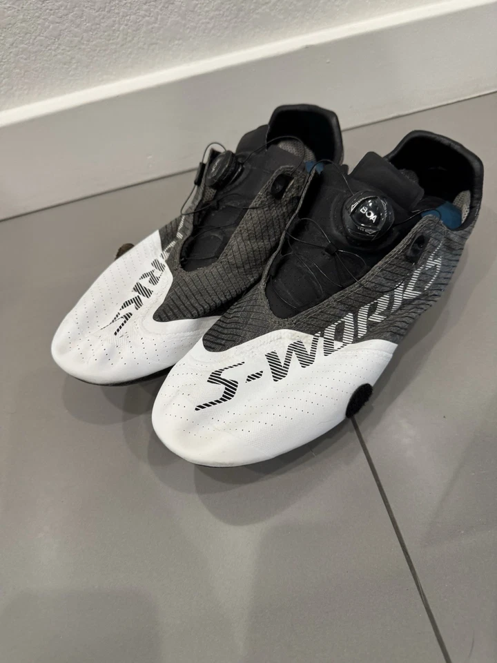 Zapatillas de ciclismo de carretera Specialized S-Works EXOS 43,5 10,25 BOA blancas grises negras Foto 1 de 4