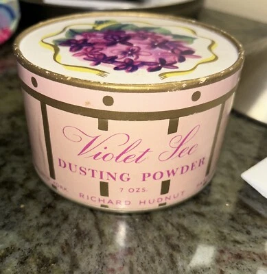 Винтажная жестяная пудра Richard Hudnut Violet Lee - Изображение 1 из 4