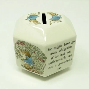 Peter Rabbit Coin Bank Beatrix Potter Designs by Wedgewood - Picture 1 of 5