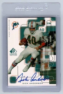 1999 SP Signature DICK ANDERSON Auto Gold Foil SSP 1:7788 Packs Case Hit Miami - Picture 1 of 5