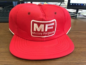 Vintage Massey Ferguson Red Snap Back Baseball Trucker Cap - Picture 1 of 6