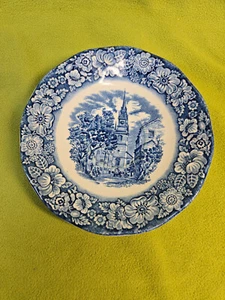 Liberty Blue Saucer only Old North Church-England - Picture 1 of 3