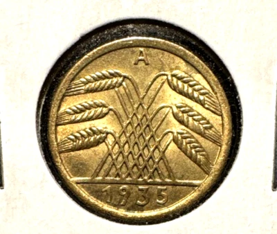 Germany 1935 A 5 Reichspfennig KM 39 Choice BU - Image 1 of 2