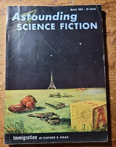 1954 Astounding Science Fiction Sci-Fi Pulp Magazine Immigration - Picture 1 of 2