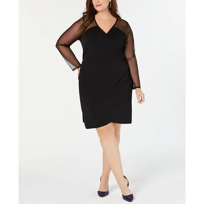NWT INC International Concepts Womens Plus Size 0X Illusion Sleeve Sheath Dress - Image 1 of 4