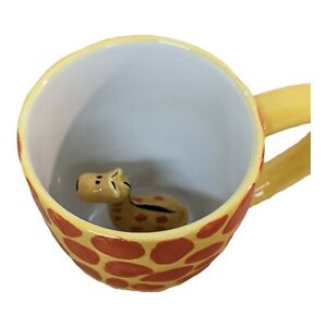 World Market Surprise Giraffe Coffee Cup Mug with Baby Giraffe Inside 3D Peek 