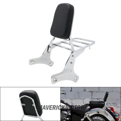 Backrest Sissy Bar Luggage Rack For Honda Shadow ACE 400 750 VT400 VT 750C 97-03 - Image 1 of 4