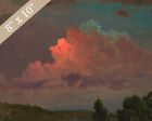 1800s Sunset Sky Vintage Painting Giclee Print 8x10 on Fine Art Paper
