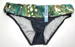 Antonio Melani Bikini Bottom Womens Large Gray Banded Abstract Swim Suit NWT - Picture 1 of 6