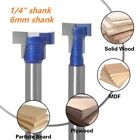 2pcs Router Bits T-Slot YG6 Alloy 1/4inch Shank For Wood Slotting Particle Board