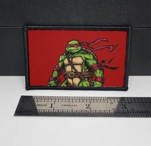 90's Cartoon TMNT Inspired Morale Patch Custom Tactical Raphael 2x3 inch - Picture 1 of 2