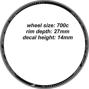 SET DECALCOMANIE CERCHI FULCRUM RACING NITE ZERO 27mm per due ruote colore selezionabile - Foto 1 di 5