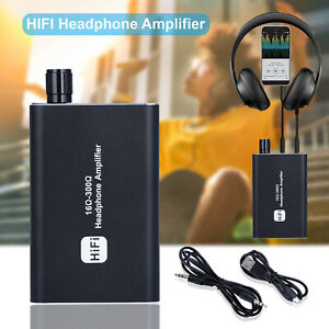 Portable HiFi Headphone Amplifier 3.5mm Stereo Audio Impedance 16-300Ω AMP G3I5