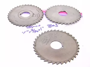 3 piezas usadas. CORTADORES DE DIENTES RECTOS HSS MARRÓN & SHARPE (EE.UU.) 4"" x 3/32"" x 1"" orificio - Imagen 1 de 1