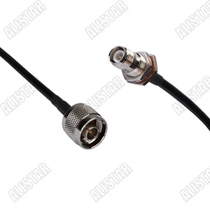 5x N Type Male Plug to RP-TNC Female Wlan Pigtail Cable KSR195 50cm for WIFI - Picture 1 of 3