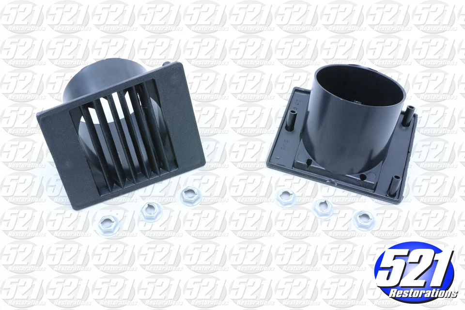 Black Dash Defroster Vents Fits 67-76 Dart Duster Scamp 67-69 Barracuda Mopar - Image 1 of 1