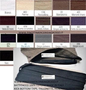 BATTITACCO SALVATACCO TALLONETTA NASTRO MM 15 ROTOLO DA 20 METRI PANTALONI SARTO - Picture 1 of 2