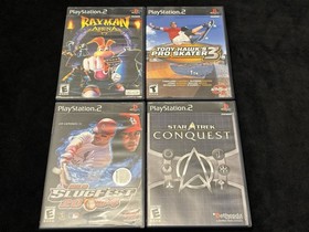Tested PlayStation 2 PS2 Video Game Bundle Lot Rayman Tony Hawk Star Trek MLB