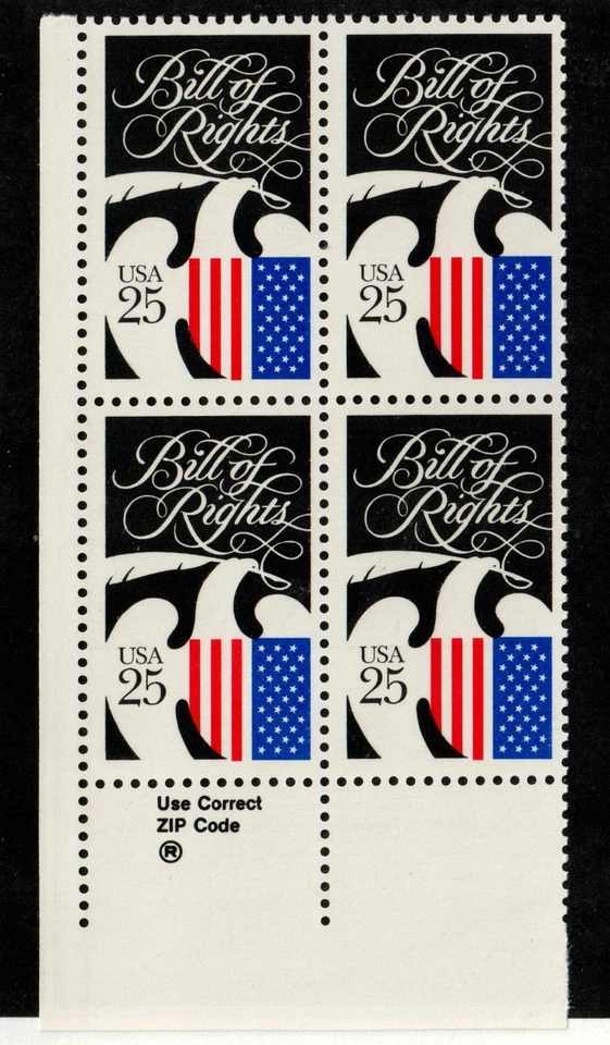 Scott 2421 25¢ Bill of Rights MNH Free shipping in USA! - Image 1 of 1
