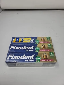 Fixodent Ultra Max Hold Plus Scope Secure Prothesenkleber, 1,8oz, 3er Pack - Bild 1 von 5