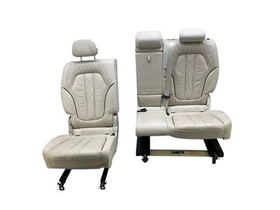 2019 2020 2021 2022 BMW X7 REAR 2ND ROW SEAT SET IVORY WHITE MERINO LEATHER OEM Foto 1 de 4