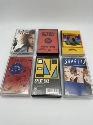 Cassette Lot of 6 Rock Tapes Cure Wish Jefferson Starship INXS Split Enz EX VTG Foto 1 de 4