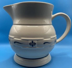 Großer Vintage 90 Longaberger Keramik Krug Heritage blau gewebt Traditionen🇺🇸 - Bild 1 von 24