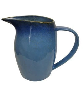 Jarrón jarra de cerámica azul azul azul azul hecho a mano 28 cm spray de mar decoración costera - Imagen 1 de 5