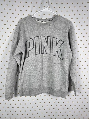 Victorias Secret Rosa Súper Suave Logo Pullover Suéter Camisa XS De Gran Tamaño Foto 1 de 4