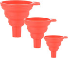 3 Pack Silicone Collapsible Funnel Kitchen Funnel for Water Bottle Oil Liquid Po