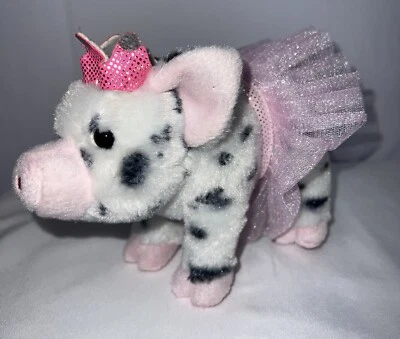 DOUGLAS Cuddle Toys LORETTA Spotted Pig With Pink Crown & Tutu Plush - Image 1 of 4
