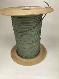 100ft 1/4in cordura CAMO GREEN flat braid cord hollow core MILITARY - Picture 1 of 1