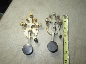 2 vintage Telegraph keys morse code 1 E F Johnson & Co. Waseca Minn & unbranded - Zdjęcie 1 z 21