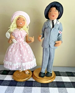 Vintage Annalee Clothing Store Couple Women Men Dolls Rogers 14" - Picture 1 of 9