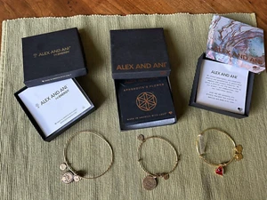 Pulseras brazalete ajustables doradas Alex And Ani - Imagen 1 de 3