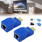 2Pcs HDMI 1080P Signal Extender To RJ45 Over Cat 5e/6 Network Ethernet Adapter