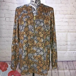 Michael Kors Damen, Bluse, Tunika mit Sternenmuster Metallic, Größe S Langarm - Bild 1 von 7