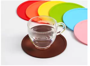HOT Premium Rubber Silicone Hot Drink Coasters Place Mat Coffee Tea Mug AU 4PCS - Picture 1 of 10
