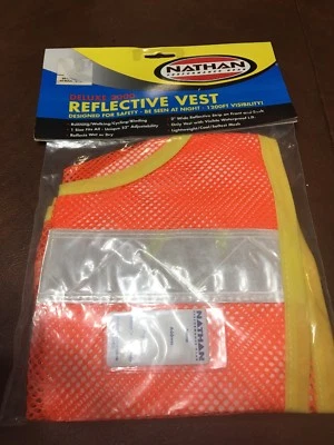 Reflective Adjustable Vest Nathan Performance Gear Running Walking Cycling - Image 1 of 4