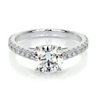 Women Wedding Ring 1.30 Carat Igi Gia Lab Created Round Cut Diamond 950 Platinum