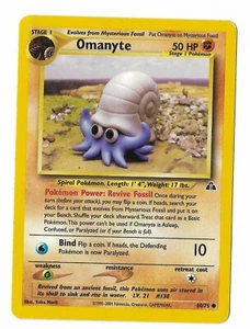 Pokémon TCG Omanyte Neo Discovery 60 Regular Unlimited Common - Picture 1 of 2