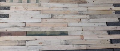 Pallet Wood Wall Cladding Recycled Timber Planks Boards 8sm2 - Image 1 of 4