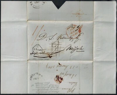 Great Britain 1848 Cover from Joseph Humes to D.S. Kennedy EXCEPTIONAL - Image 1 of 3