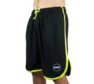 Lab84 Pantaloncini Costume Shorts Mare Sport SHM1002Fluo Nero 4030Y - Imagen 1 de 2