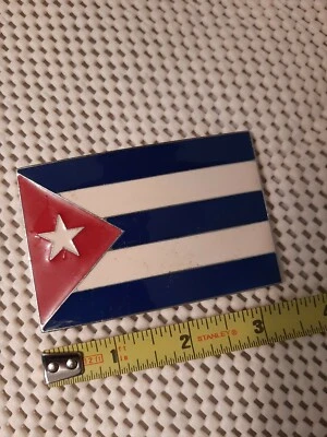 Hebilla de cinturón bandera puertorriqueña vintage Foto 1 de 2