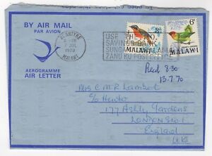 1970 Jul 7th. Air Letter. Blantyre to London, England.